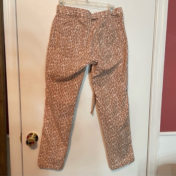 Anthropolgie The Wanderer Pants Leopard/Cheetah Print 28 Cream/Tan - Picture 4 of 10